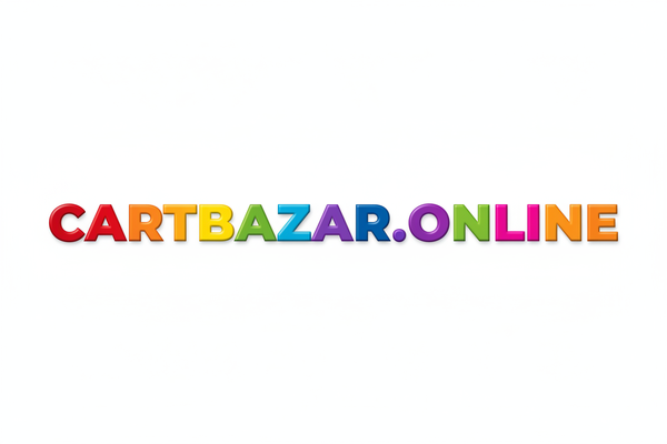 create colorful text in straight line using word CARTBAZAR.ONLINE